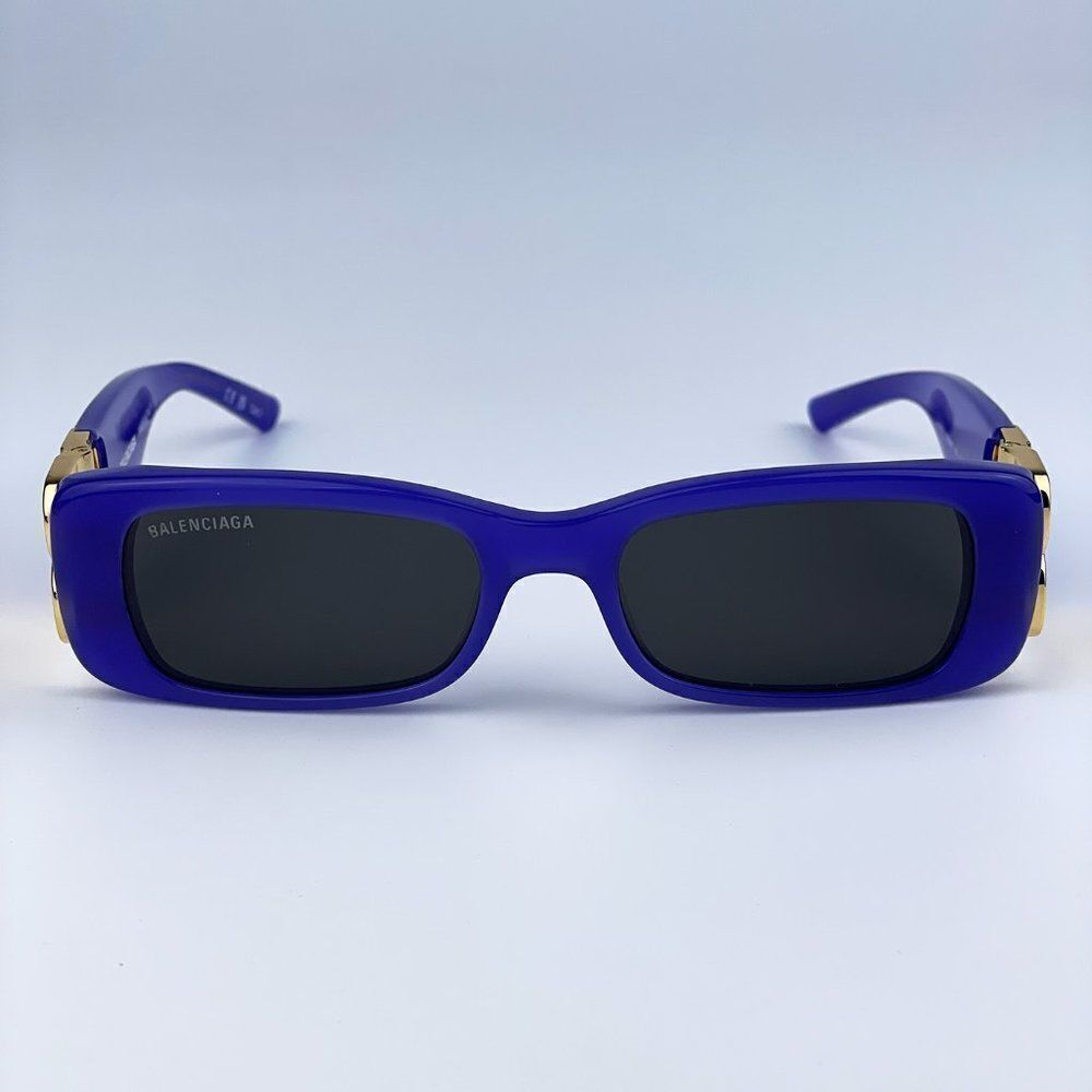 SALE! NEW Balenciaga BB0096S 004 Violet Gray Rectangle/Narrow Women Sunglasses - Picture 4 of 12